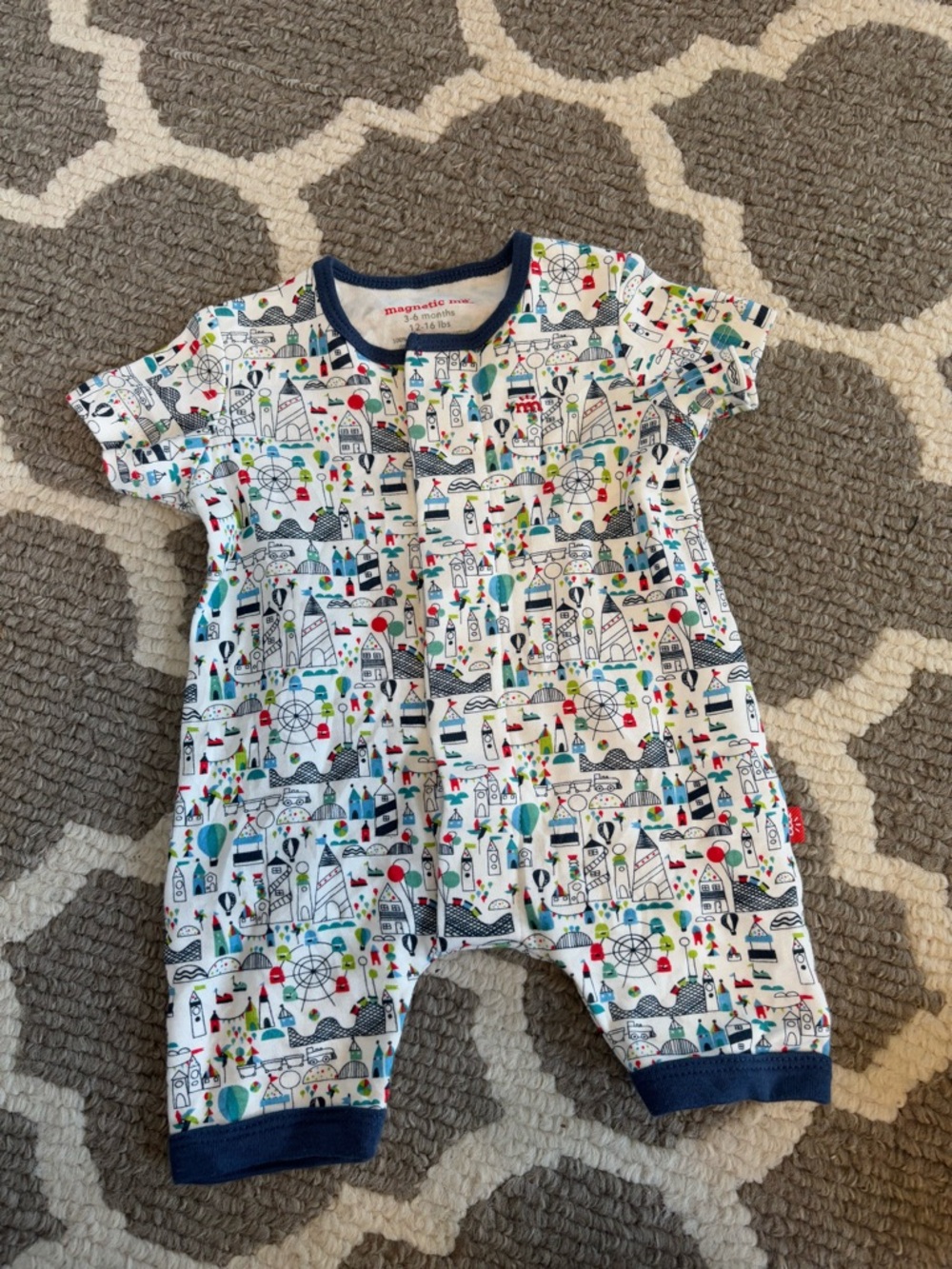 Magnetic Me Organic Cotton Fun Fair Romper Shortall